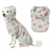 Blueberry Pet Floral Dog Hoodie Rose Print Pullover Sweatshirt for Small Dogs 12 Back Length Lightweight Spring Outfit in Stylish Grey