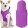 Gooby Fleece Vest Hoodie Small Dog Pull Over Hooded Fleece Jacket with Leash Ring Purple XSmall