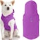 Gooby Fleece Vest Hoodie Small Dog Pull Over Hooded Fleece Jacket with Leash Ring Purple XSmall