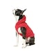 Gooby Fleece Vest Hoodie Small Dog Pull Over Hooded Fleece Jacket with Leash Ring Red Large