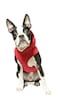 Gooby Fleece Vest Hoodie Small Dog Pull Over Hooded Fleece Jacket with Leash Ring Red Large