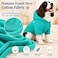 Lovelonglong Blank Basic Hoodie Sweatshirt for Dogs 100 Cotton Fits Small Medium Dachshund Large Dog Turquoise DS