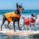 DENTRUN Dog Life Jacket for Swimming Boating High Visibility Pool Beach Safety Vest with Rescue Handle Adjustable Puppy Life Preserver with Superior Buoyancy Flotation for Small Medium Large Dogs