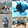 SNIK-S Dog Life Jacket EasyFit Adjustable Belt Pet Saver Swimming Safety Swimsuit Preserver with Reflective Stripes for Doggie S Blue