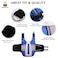 Queenmore Dog Life Jacket Swimming Vest Lightweight High Reflective Pet Lifesaver with Lift Handle Leash Ring BlueS
