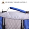 Queenmore Dog Life Jacket Swimming Vest Lightweight High Reflective Pet Lifesaver with Lift Handle Leash Ring BlueS