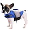 Queenmore Dog Life Jacket Swimming Vest Lightweight High Reflective Pet Lifesaver with Lift Handle Leash Ring BlueS