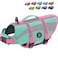 EMUST Dog Life Vests Adjustable Dog Life Jackets for Small Dogs with Enhanced Buoyancy Small Dogs Flotation Vest with Durable Rescue Handle NewTurquoiseXS