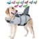 EMUST Dog Life Vests Dog Floats for Swimming Boat Pool Ripstop Pet Life Jacket with High Buoyancy and Lift Handle for Small and Medium Breeds MGrey