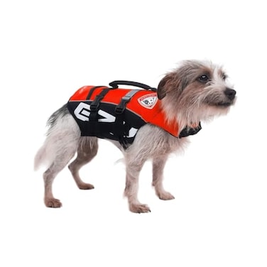 EzyDog DFD Micro Dog Life Jacket for Small Dogs Adjustable Swimming Safety Vest for Dogs Under 15 Pounds with Reflective Trim Durable Grab Handle XSmall Red