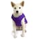 Gooby Padded Vest Dog Jacket Solid Purple Large Warm Zip Up Vest Fleece Jacket with Dual D Ring Leash Water Resistant for Small to Medium Dogs