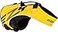 EzyDog DFD X2 Dog Life Jacket Adjustable Swimming Safety Life Vest Preserver with Continuous Neck Flotation Reflective Trim Grab Handle Medium Yellow