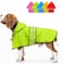 Dolitego Dog Raincoat Reflective Hooded Dog Rain Jacket with Harness Hole Lightweight Doggy Rain Coats for Small Dogs Adjustable Pet Slicker Poncho Small Green