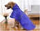 Mikayoo Large Dog Raincoat Adjustable Pet Waterproof Clothes Lightweight Rain Jacket Poncho Hoodies with Strip ReflectiveDark BlueXL