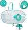 Mikayoo Large Dog Raincoat Adjustable Pet Waterproof Clothes Lightweight Rain Jacket Poncho Hoodies with Strip ReflectiveDark BlueXL