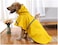 Mikayoo Large Dog Raincoat Adjustable Pet Waterproof Clothes Lightweight Rain Jacket Poncho Hoodies with Strip ReflectiveYellowM