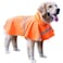 NACOCO Large Dog Raincoat Adjustable Pet Water Proof Clothes Lightweight Rain Jacket Poncho Hoodies with Strip Reflective XXL Orange