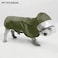 Petsyards Raincoat Packable Hooded Dog Rain Jacket Reflective Strips Lightweight Adjustable Poncho for Small Medium Large Dogs Army GreenXS Back11 Inches