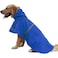 NACOCO Large Dog Raincoat Adjustable Pet Water Proof Clothes Lightweight Rain Jacket Poncho Hoodies with Strip Reflective XXL Blue