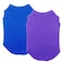 Chol&Vivi CholVivi Dog Clothes 2pcs Soft Cotton TShirts for Small Medium Large Extra Large Dogs Blue and Purple XXS 12 Chest