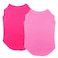 Chol&Vivi CholVivi Dog Clothes 2pcs Soft Cotton TShirts for Small Medium Large Extra Large Dogs Pink and Rose Red S 16 Chest