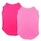 Chol&Vivi CholVivi Dog Clothes 2pcs Soft Cotton TShirts for Small Medium Large Extra Large Dogs Pink and Rose Red S 16 Chest