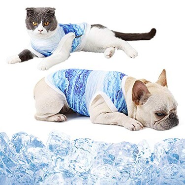 Coppthinktu Dog Cooling Vest Shirts Breathable Cooling Jacket Anxiety Relief Sun Protection Soft Dog Cool Coat for Small Medium Dogs Cats Outdoor Walking Training Hiking on Summer