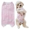 Kukaster Pet Dogs Recovery Suit Post Surgery Shirt for Puppy Wound Protective Clothes for Little AnimalsPink White StripeXXS