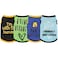Paiaite Elevate Your Pets Seasonal Style with Playful Panache 4Piece Set of Dog Shirts Featuring Hilarious Printed Patterns for Airy Comfort in Summer and Fall Classic Set 2 XSmall