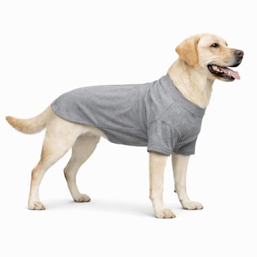 Lovelonglong 2019 Pet Clothing Dog Costumes Basic Blank TShirt Tee Shirts for Medium Large Dogs Gray XXXL