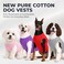Lovelonglong 2019 Summer Pet Clothing Dog Clothes Blank TShirts Ribbed Tanks Top Thread Vests for Large Medium Small Dogs 100 Cotton White S