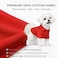 Lovelonglong lovelonglong Basic Dog Polo Shirts Premium Cotton Polo TShirts for Large Medium Small Dogs with a TwoButton Collar Blank Color Red S