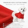 Lovelonglong lovelonglong Basic Dog Polo Shirts Premium Cotton Polo TShirts for Large Medium Small Dogs with a TwoButton Collar Blank Color Red S