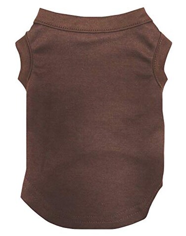 Petitebella Plain Cotton Brown Puppy Dog Shirt Brown Medium