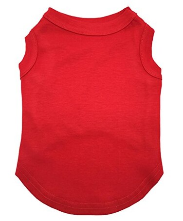 Petitebella Plain Cotton Red Puppy Dog Shirt Red Small