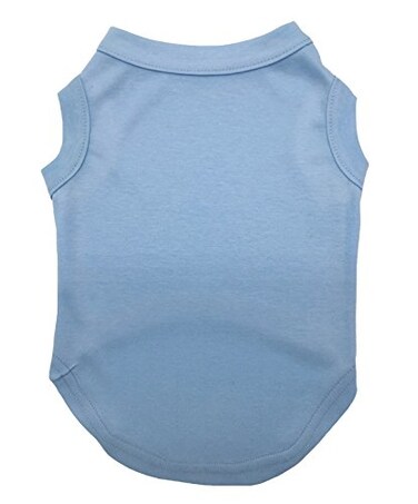 Petitebella Plain Cotton Sky Blue Puppy Dog Shirt Sky Blue Medium