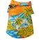Tangpan Hawaiian Beach Coconut Tree Print Dog Shirt Summer Camp Shirt Clothes YellowS