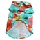 Tangpan Hawaiian Beach Coconut Tree Print Dog Shirt Summer Camp Shirt ClothesWhiteS