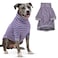 Tooth & Tooth Honey Dog Shirt for Large Dogs Purple Grey Striped Breathable Cotton Spandex Pullover Full Underbelly Coverage Lightweight Long Sleeve Dog Clothes