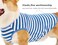 WEONE Dog Shirt Striped Cotton ShirtPet Breathable Soft Basic Clothes for Small Medium Larg Boy Girl DogsBlack Blue XS