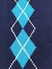 Alemon Navy Blue Argyle Dog Sweater Knit Plaid Cat Sweater XSmall XS Back Length 10