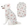 Blueberry Pet Floral Rose Print Pullover Sweatshirt for Dogs 14 inch Back Length Lightweight Spring Outfit in Grey