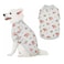 Blueberry Pet Floral Rose Print Pullover Sweatshirt for Dogs 14 inch Back Length Lightweight Spring Outfit in Grey