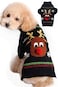 BOBIBI Dog Sweater for Christmas Cartoon Reindeer Pet Cat Winter Knitwear Warm Clothes Medium