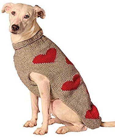 Chilly Dog Chilly dog Red Hearts Dog Sweater XXXLarge