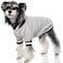 FUAMEY Dog Pullover Sweatshirt Warm Dog Clothes Soft Pet Fleece Sweater Cute Doggie Outfit for Small Medium Dogs Grey