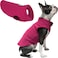 Gooby Fleece Vest Dog Sweater Fuchsia XLarge Warm Pullover Fleece Dog Jacket with ORing Leash for Small to Medium Dogs