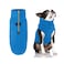 Gooby Half Zip Up Fleece Vest Dog Sweater Blue Large Soft Warm Pullover Fleece Headin Dog Jacket with Dual D Ring Leash for Small to Medium Dogs