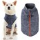 Gooby Zip Up Fleece Dog Sweater Gray Wash XLarge Warm Pullover Fleece Stepin Dog Jacket with Dual D Ring Leash for Small to Medium Dogs