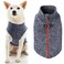 Gooby Zip Up Fleece Dog Sweater Gray Wash XLarge Warm Pullover Fleece Stepin Dog Jacket with Dual D Ring Leash for Small to Medium Dogs